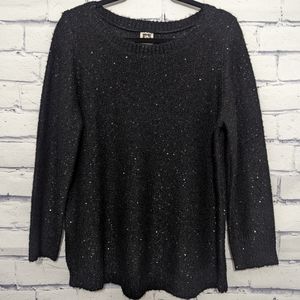 Anne Klein Black Sequin Sweater Women's Size XL